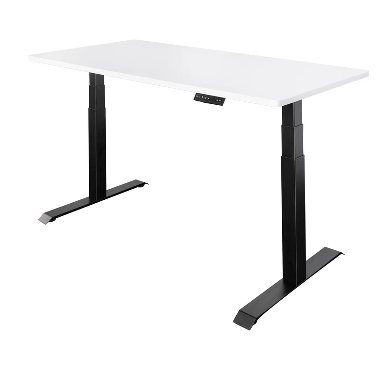 Elektrisch verstelbaar zit-sta bureau inclusief blad naar keuze (160x80) - Zwart frame