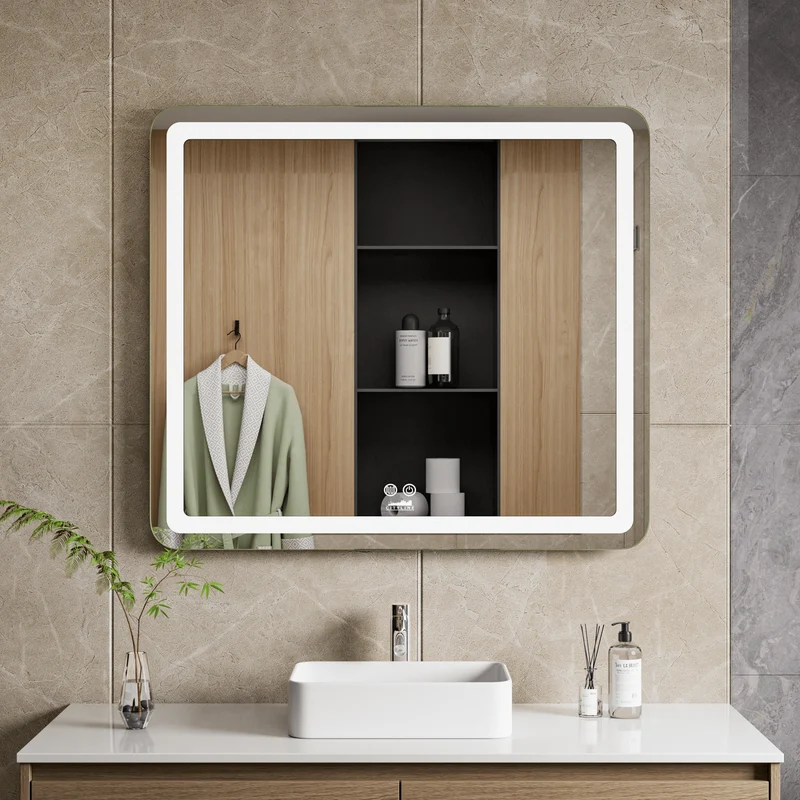 Moderne Badkamer Spiegel "Bosa" - 80 x 90 cm - LED & Anti-condens