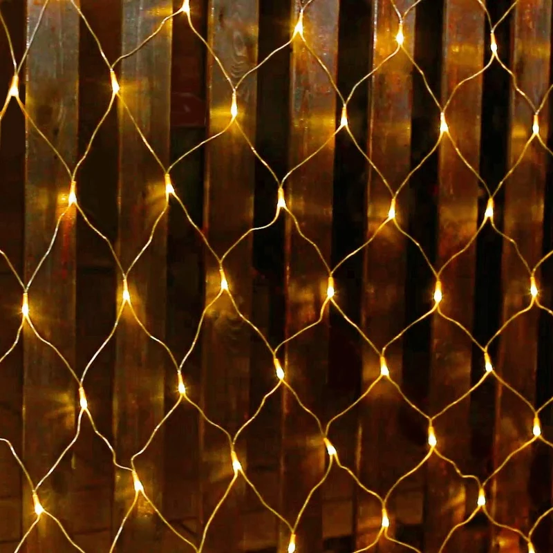 LED lichtnet kerst - 3 x 2 meter - warm wit - 204 leds