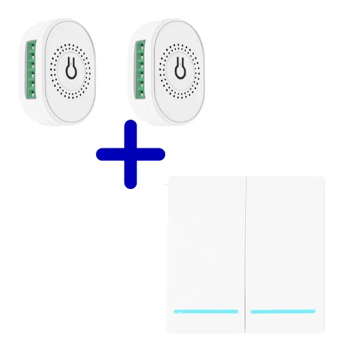 RF Duo home combi - dubbele schakelaar met 2 x Draadloze Switch