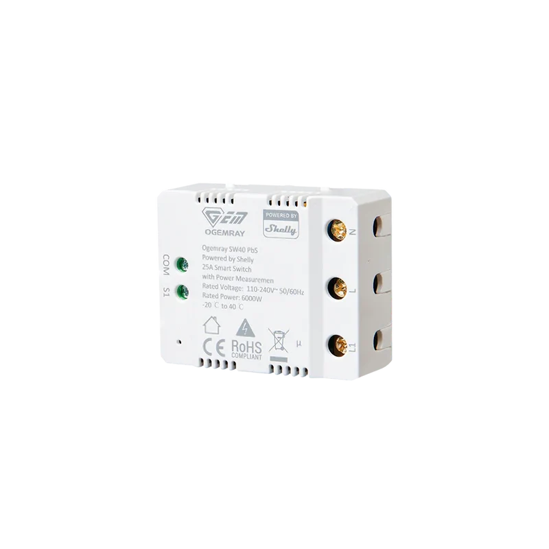 Ogemray Smart Relay 25A – Zware slimme relais met energie­meting