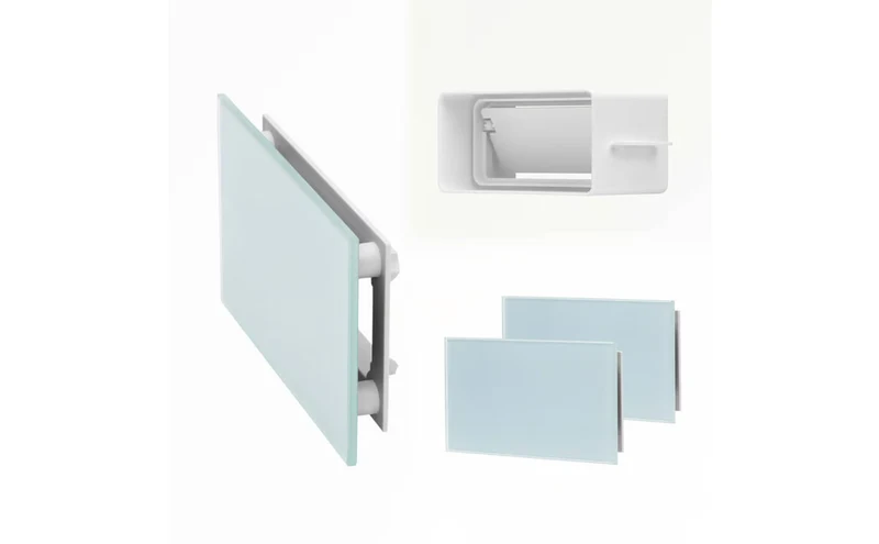 Sunshower Ventilatieroosters Set (2 stuks) – Wit - 15 x 9 cm