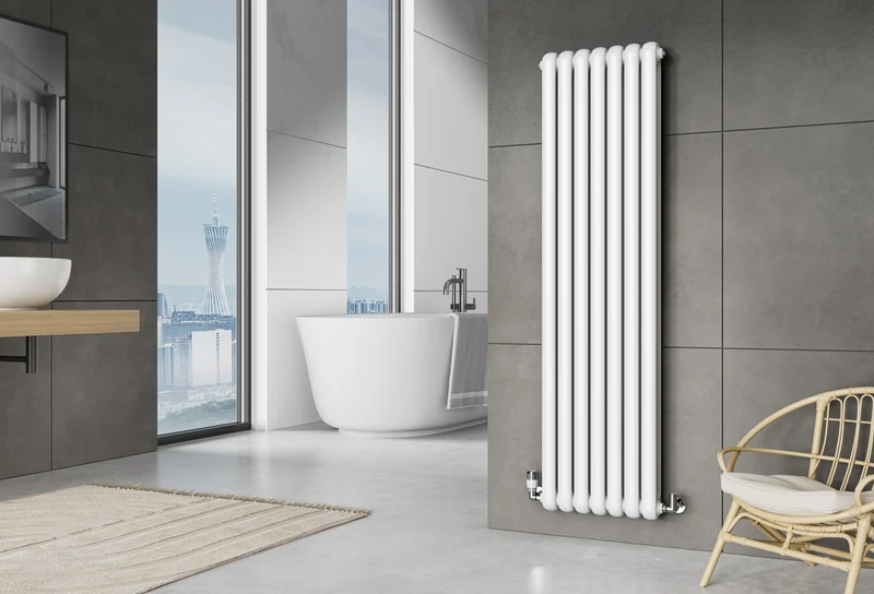 Rond Vertical Radiator - Various Sizes - White