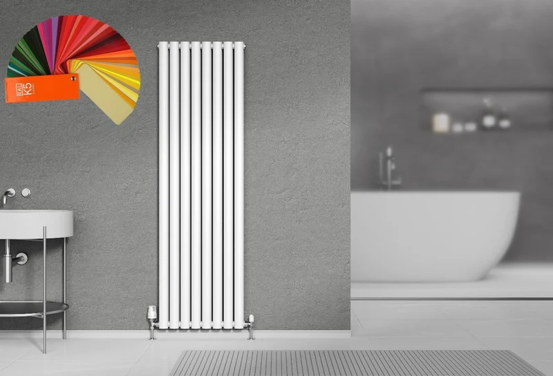 Ovale Vertical Double Column Radiator - Various Sizes - Bespoke Colours