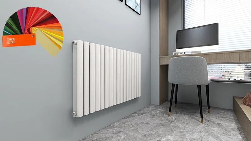 Ovale Horizontal Double Column Radiator - Various Sizes - Bespoke Colours
