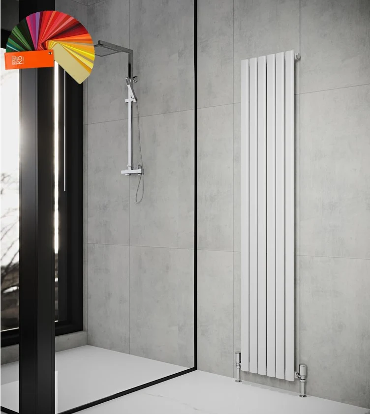 Ovale Vertical Single Column Radiator - Various Sizes - Bespoke Colours