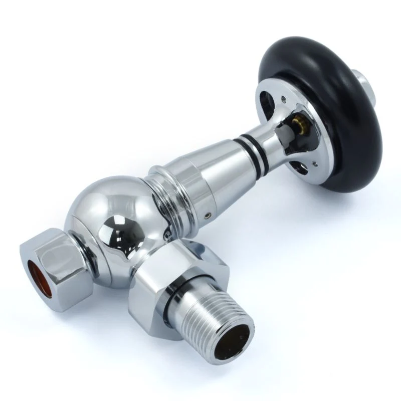 Amberley Thermostatic Radiator Valve Angled - Chrome