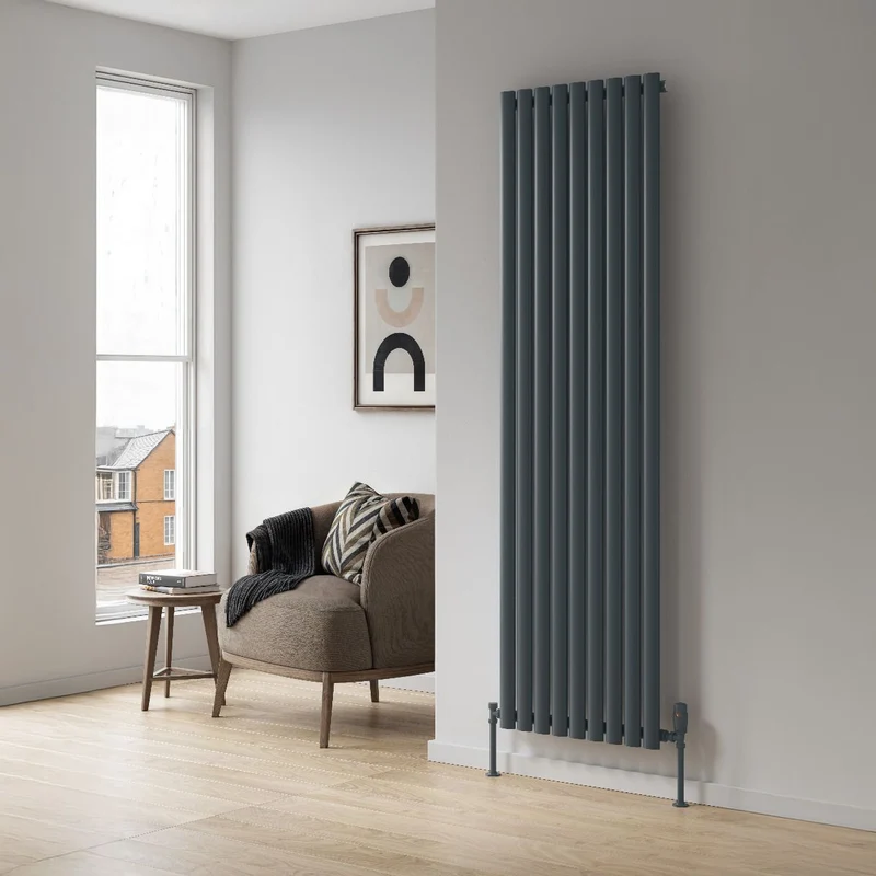 Neva Vertical Single Radiator - Various Sizes - Anthracite