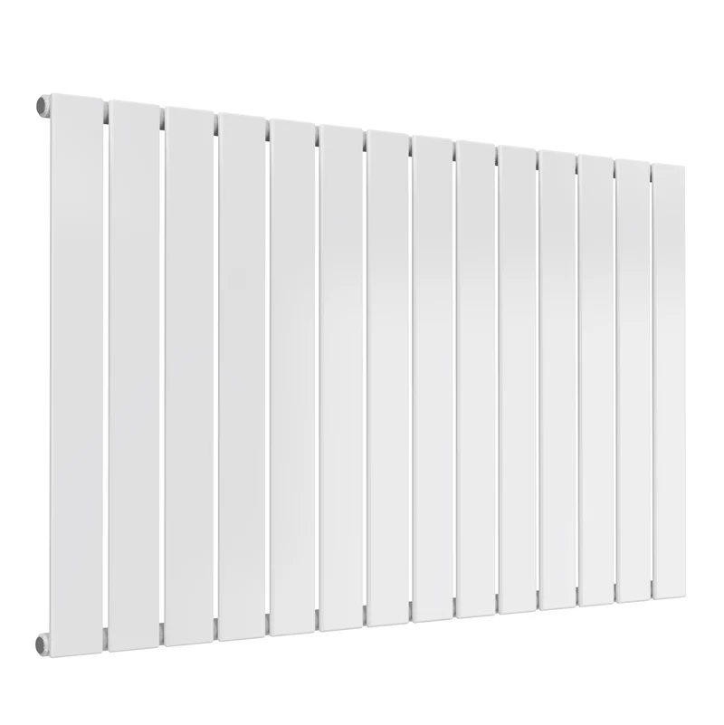 Flat Horizontal Single Radiator - 600mm Tall - White - Various Sizes