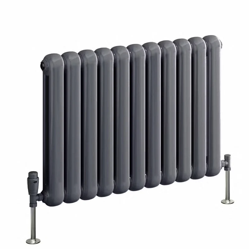Coneva Horizontal Column Radiator - 550mm Tall - Anthracite - Various Sizes
