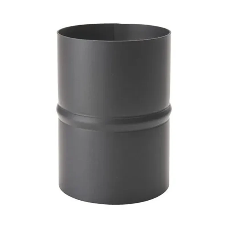 Verloop Ø100 mm – Man-Man – Pelletkachelafvoer – Zwart staal