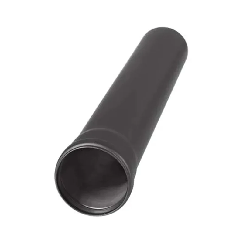 Pijp Ø100 mm – 50 cm – Pelletkachelafvoer – Zwart staal