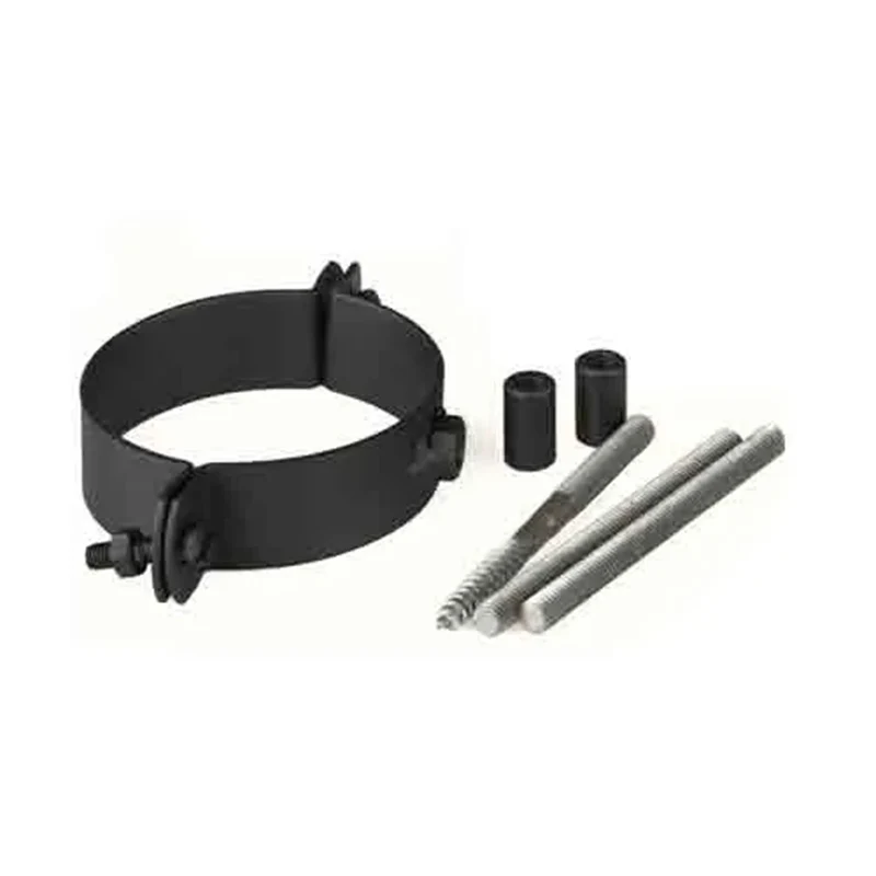 Muurbeugel Ø80 mm – Pelletkachelafvoer – Zwart staal