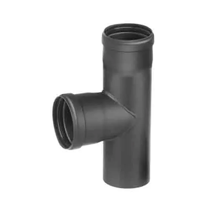 T-stuk Ø80 mm – Vrouw-Vrouw – Pelletkachelafvoer – Zwart staal