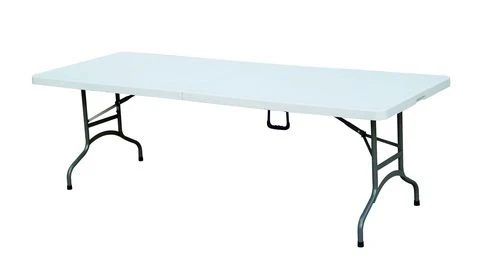 Erro Camping/vouwtafel kunststof/aluminium wit 182x74x74cm
