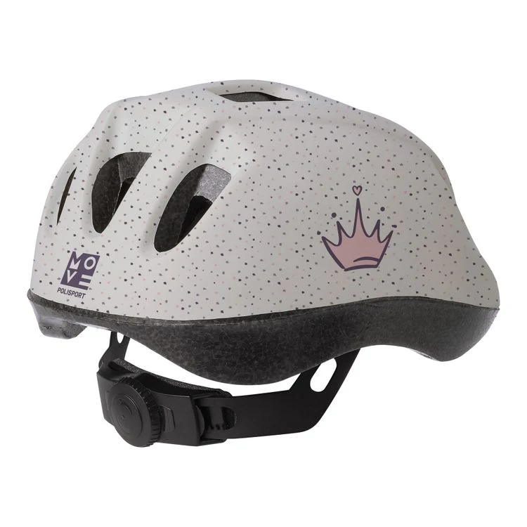 Polisport fietshelm Crown 46-53 cm wit, zwart