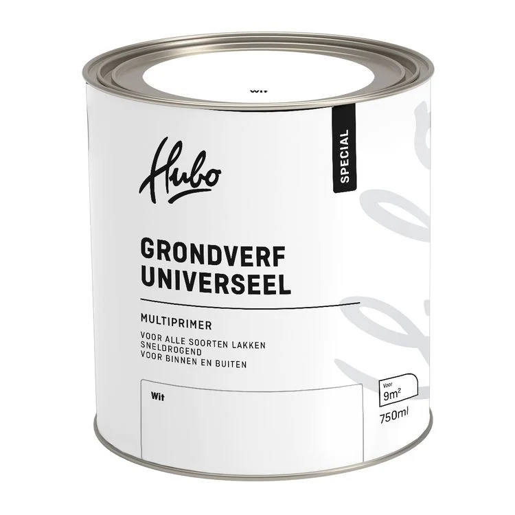 Hubo Universeel grondverf mat wit 750ml