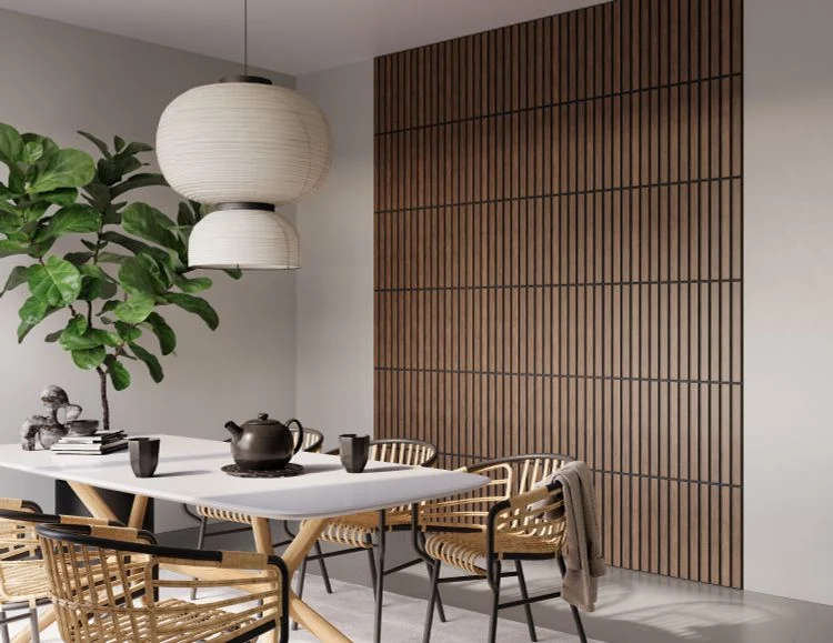 CanDo Decowall Acoustic Tile lattenwand walnoot 50,3x50,3x7cm
