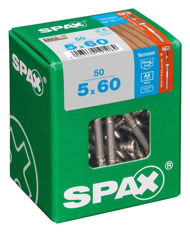 Spax Terrasse terrasschroef T-star plus cilinderkop 5x60mm 50st