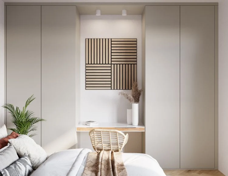 CanDo Decowall Acoustic Tile lattenwand natuur eiken 50,3x50,3x7cm