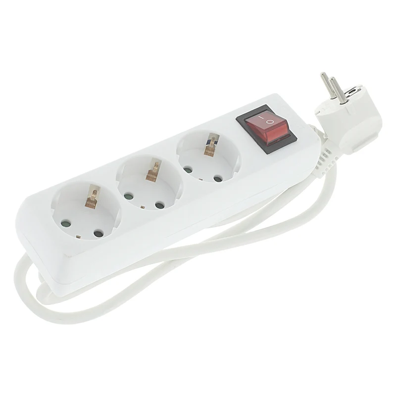 Q-Link stekkerdoos 3-voudig 3x geaard wit 1,5m