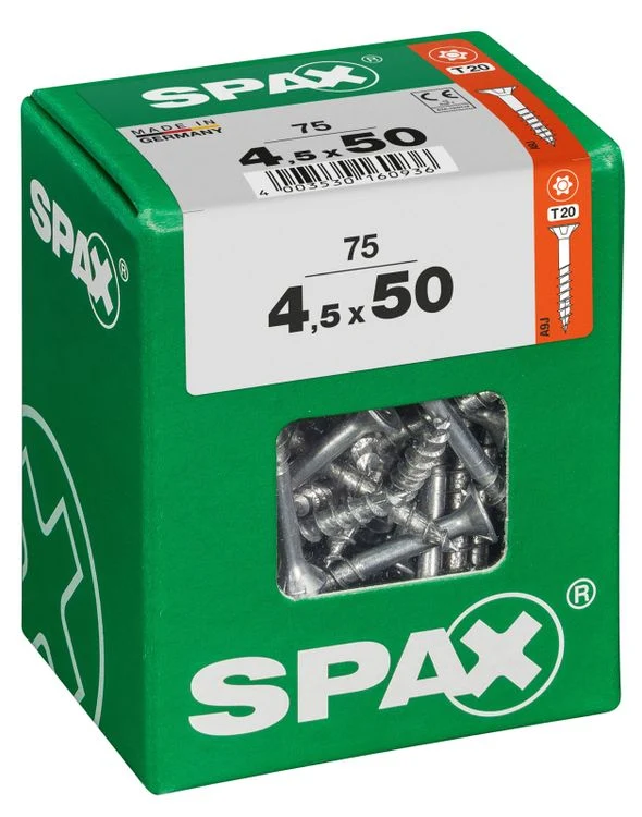 Spax schroef T-star plus verzonken kop 4,5x50mm 75st