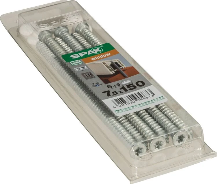 Spax kozijnschroef T-star plus platkop 7,5x150mm 6st