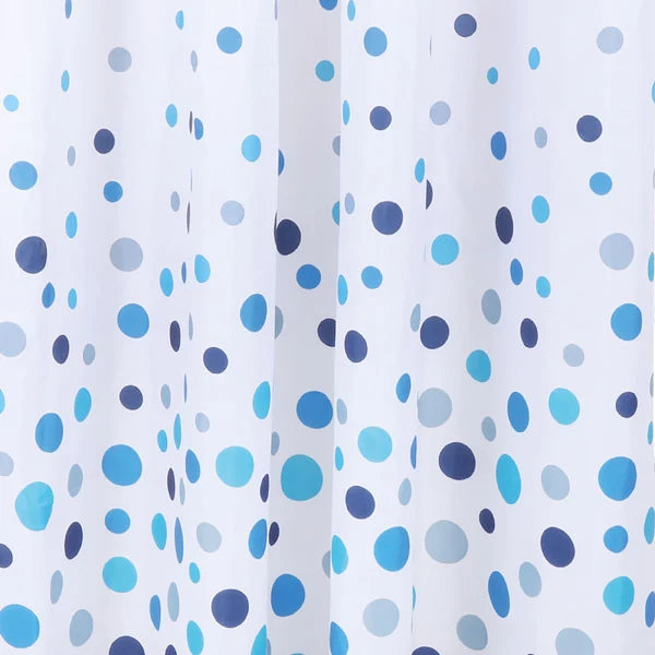 Differnz douchegordijn Circles polyester blauw 120x200cm