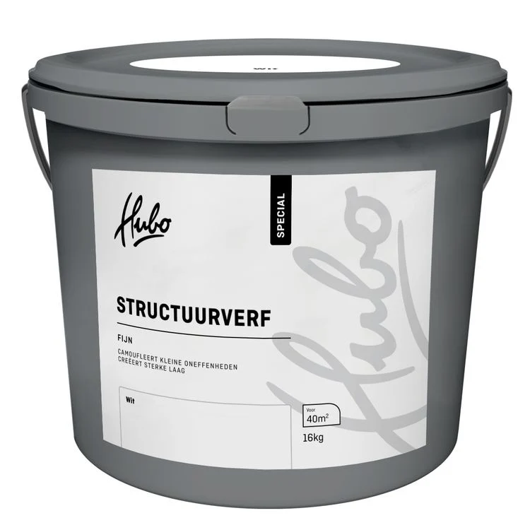 Hubo structuurverf wit 10L