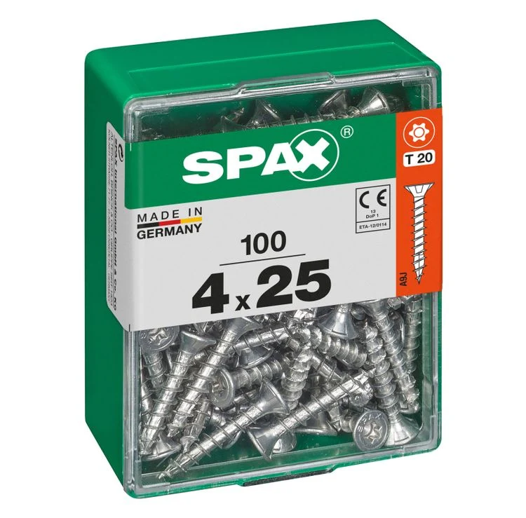 Spax schroef T-star plus verzonken kop 4x25mm 100st