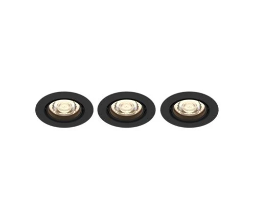 Philips LED inbouwspot Impala ⌀9,2cm dimbaar kantelbaar zwart