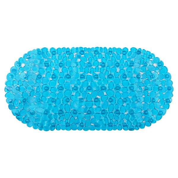 Differnz badmat Lapis anti-slip blauw, transparant 70x35cm