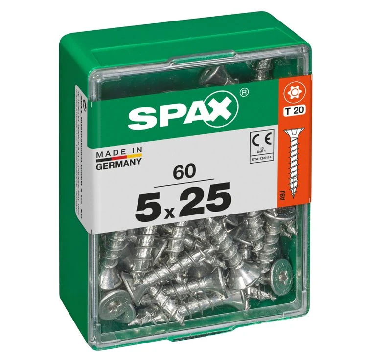 Spax schroef T-star plus verzonken kop 5x25mm 60st