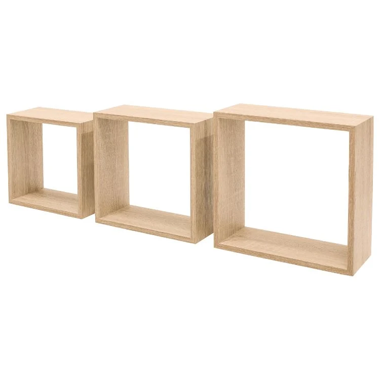 Duraline kubus MDF hout sanoma eiken 24-27-30cm