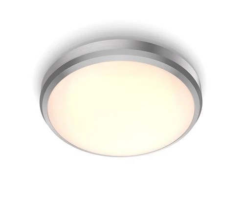 Philips Doris LED plafondlamp ⌀22cm nikkel kunststof