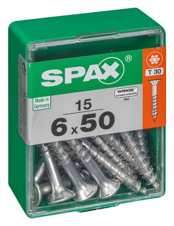 Spax schroef T-star plus verzonken kop 6x50mm 15st