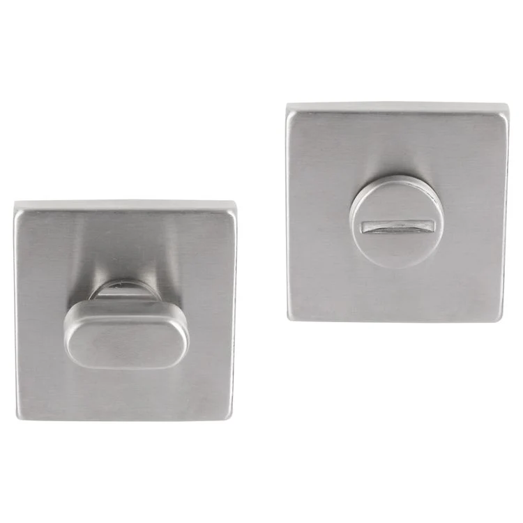 Differnz rozet met sluiting mat chroom vierkant RVS 2st