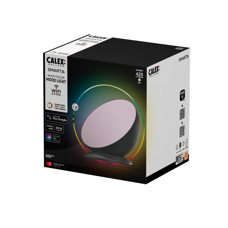 Calex LED tafellamp Smart Moodlight ⌀17,5cm zwart
