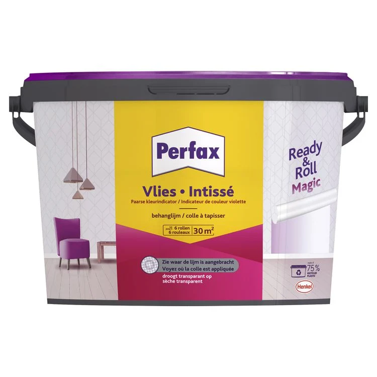 Perfax Ready & Roll vliesbehanglijm roze 4,5kg