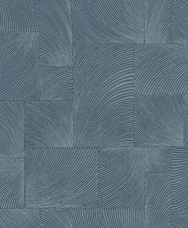 Omura Murio vliesbehang geometrisch blauw 53cmx10m