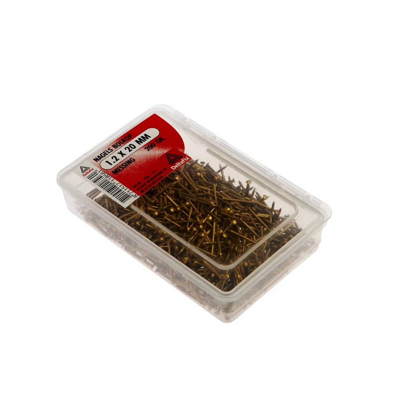 Deltafix draadnagel messing goud 1,2x20mm 200gr