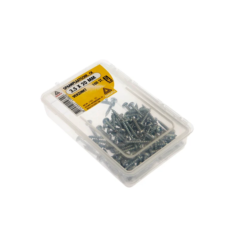 Deltafix spaanplaatschroef pozidrive cilinderkop 3,5x20mm 100st