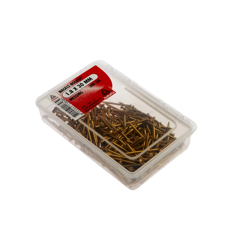 Deltafix draadnagel messing goud 1,8x30mm 200gr