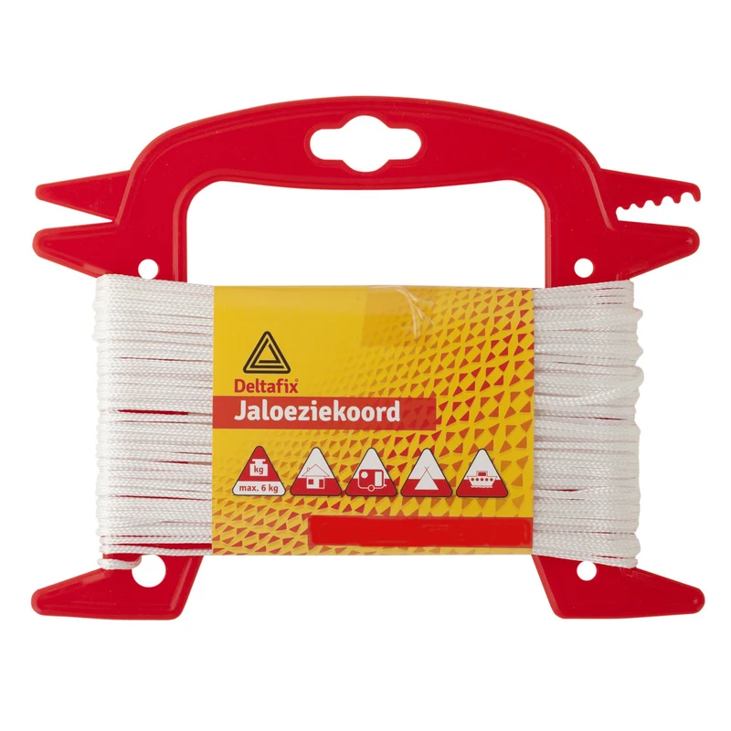 Deltafix polyester jalouziekoord wit 3mm 25m