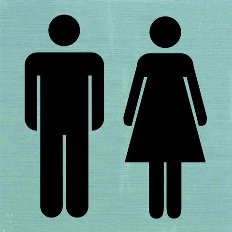 Pickup pictogram toiletten aluminium 80x80mm