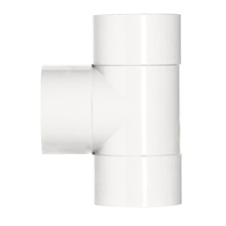 T-stuk 90º 3xlijmmof PVC wit 40x40mm