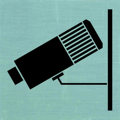 Pickup pictogram camerabewaking aluminium 80x80mm