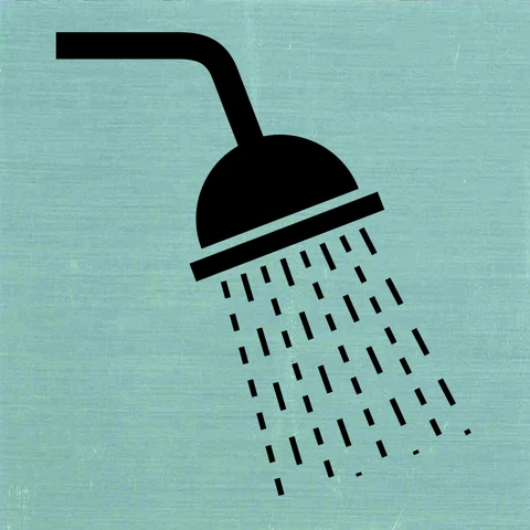 Pickup pictogram douche aluminium 80x80mm