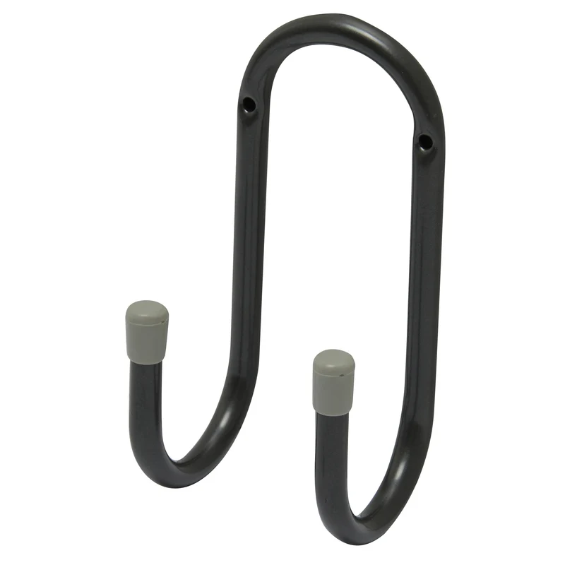 Duraline J-haak buis dubbel staal, PVC grijs
