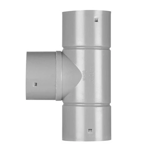 Martens t-stuk 90G voor drainagebuis PVC grijs 80mm